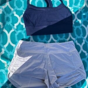 Lululemon sports bra and shorts